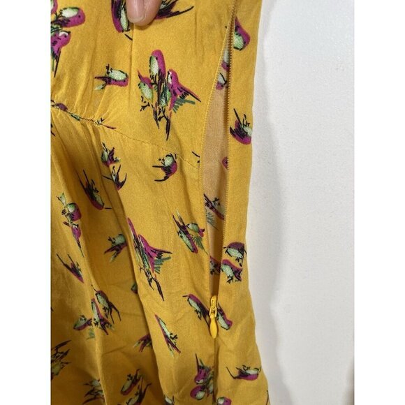 Anthropologie Yellow Bird Floral Long Sleeve Lightweight Blouse Boho Hippie Sz 6 - Picture 3 of 5